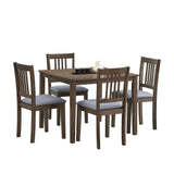 Mid Century Modern Square 5 Piece Dining Set - Furniture Home Direct