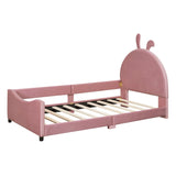 Upholstered Daybed With Rabbit Ear Shaped Headboard - Furniture Home Direct