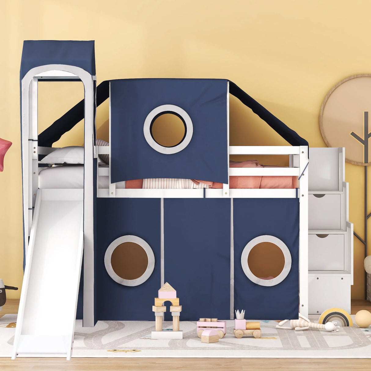 Loft Bed With Tent And Tower - Furniture Home Direct