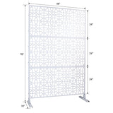 Outdoor & Indoor Metal Freestanding Decorative Privacy Screen - Furniture Home Direct