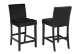 Counter Height Dining Set Faux Marble Velvet Chairs Black - Furniture Home Direct