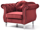 Chic Transitional Flared Arm Chair - Furniture Home Direct