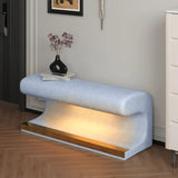 Modern Upholstered Entryway Bench With LED Sensor Light - Furniture Home Direct