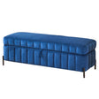 Wide Upholstered Velvet Storage Soft Bench Ottoman With Metal Legs - Furniture Home Direct