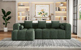 Sectional Sofa Modular Tufted Chenille Upholstery Green - Furniture Home Direct