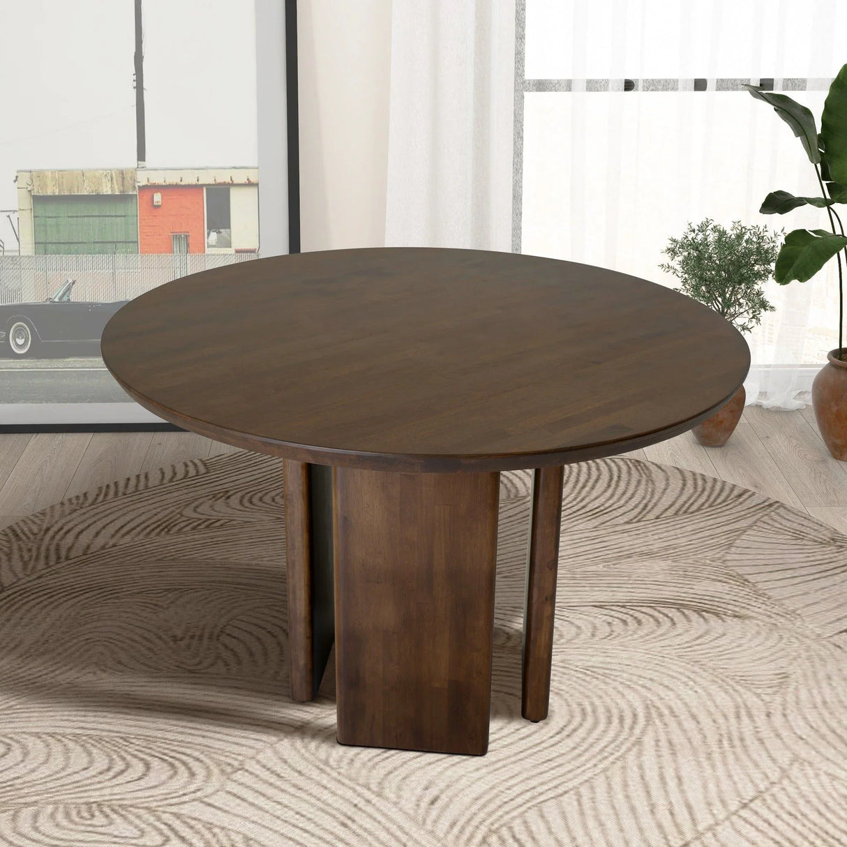 Alden - Round Dining Table - Walnut - Furniture Home Direct