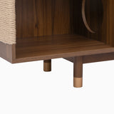 TV Stand Mid Century Modern Cat House Console Walnut - Furniture Home Direct
