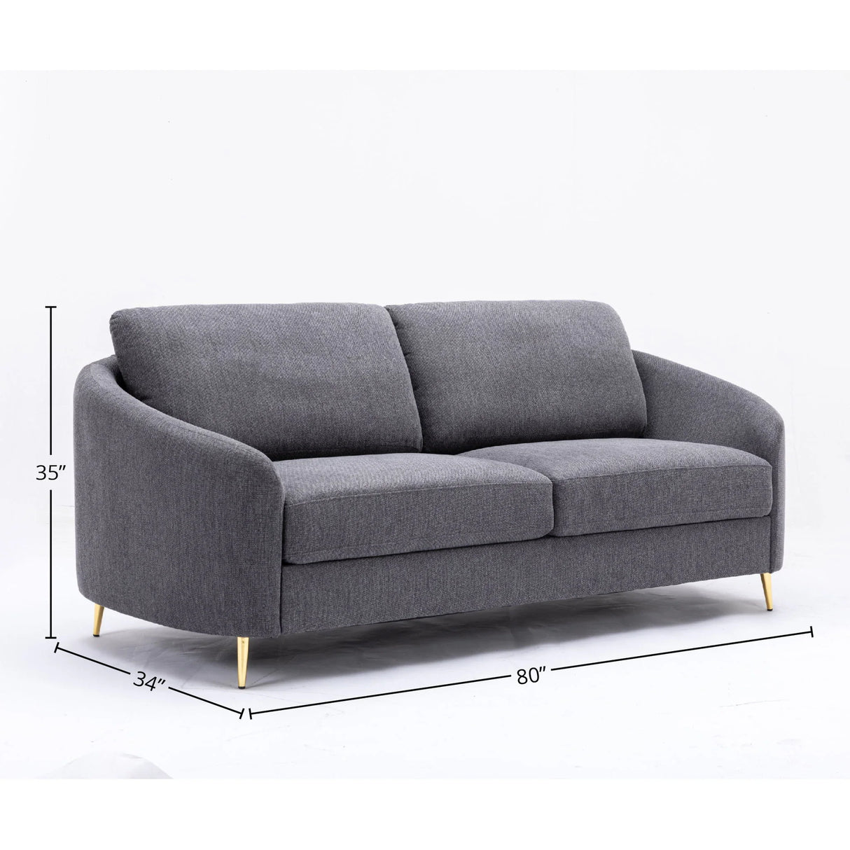 Yuina - Linen Sofa - Gray - Furniture Home Direct
