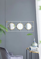 3 Mirror Piece Wall Mirror InRectangular Frame, Home Wall Decor For Bedroom Living Room - Furniture Home Direct
