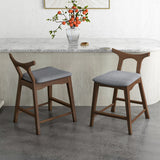 Hester - Upholstered, Square Bar Chair (Set of 2) - Furniture Home Direct