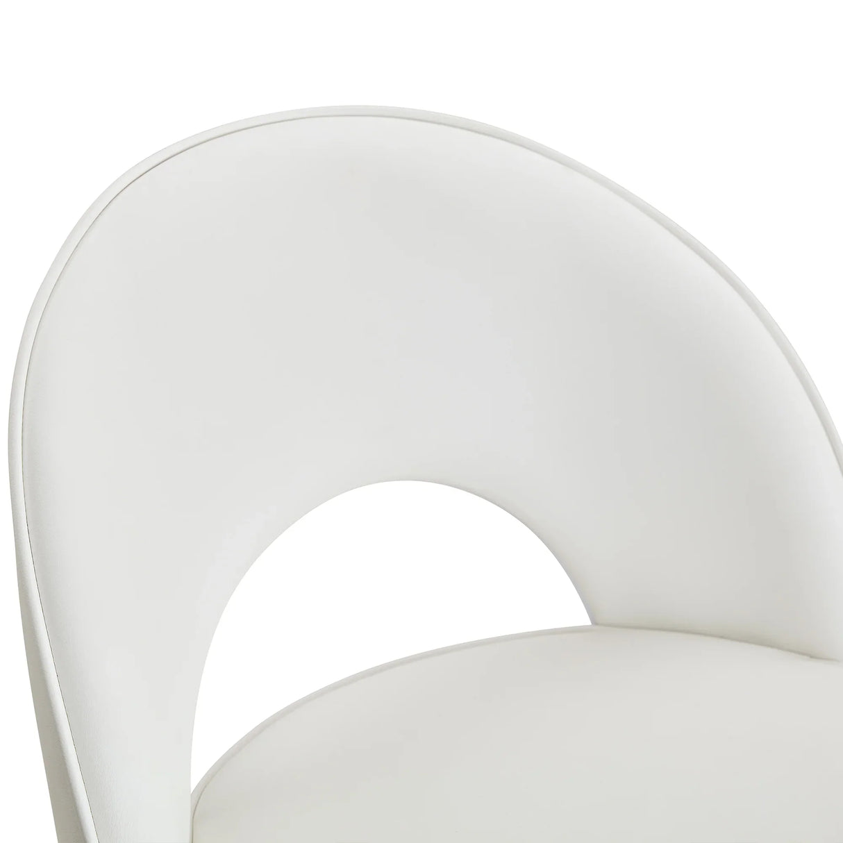 Counter Height Stools Upholstered Gold Footrest White - Furniture Home Direct