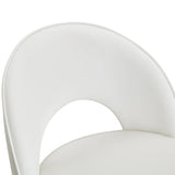 Counter Height Stools Upholstered Gold Footrest White - Furniture Home Direct