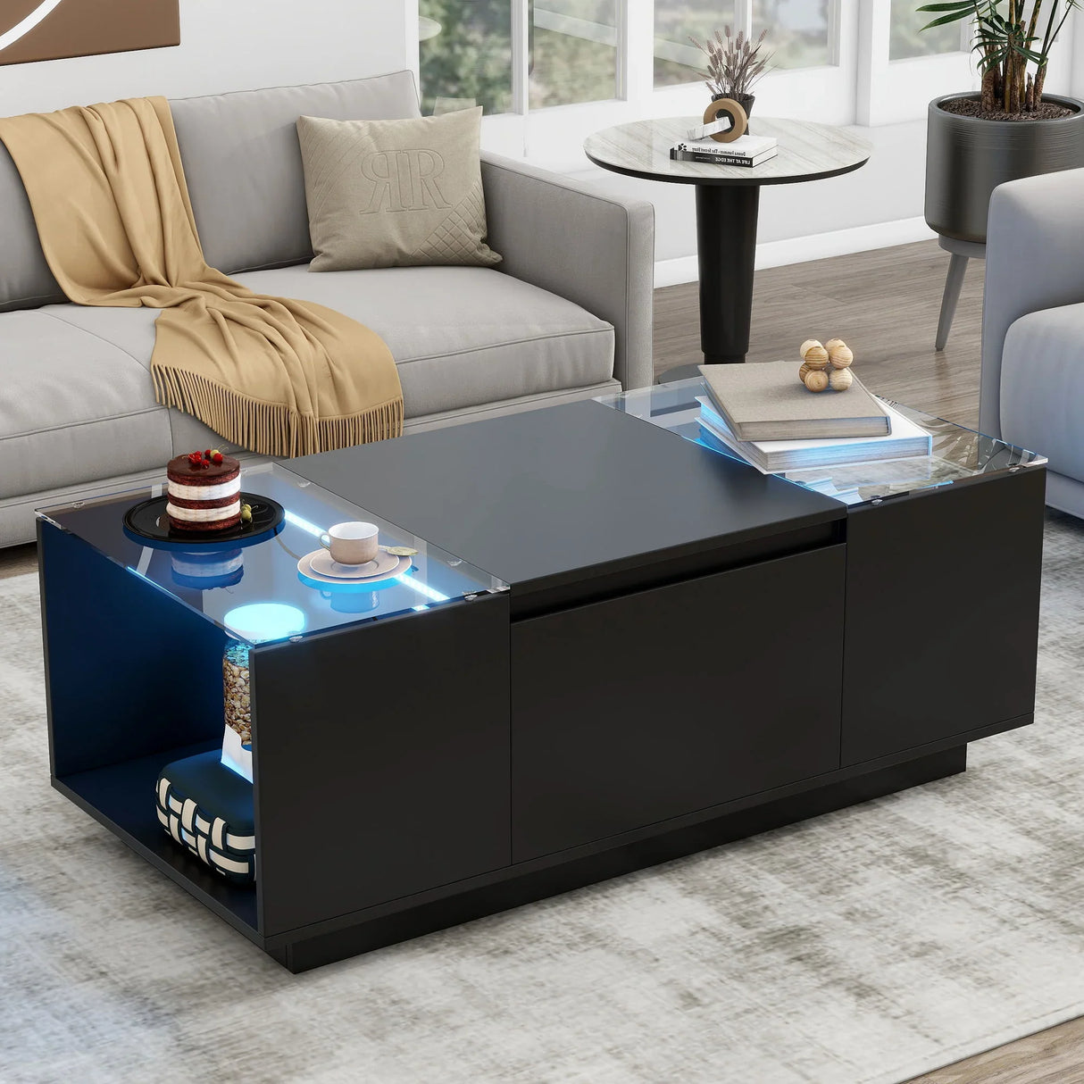 LED Coffee Table, Modern Center Table - Furniture Home Direct