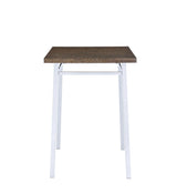 Nadia - Chrome Bar Table - Oak / White - Furniture Home Direct