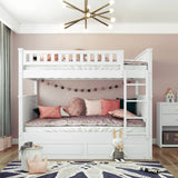 Bunk Bed With Twin Size Trundle, Guardrails - Furniture Home Direct