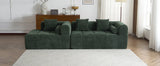 Sectional Sofa Modular Tufted Chenille Upholstery Green - Furniture Home Direct