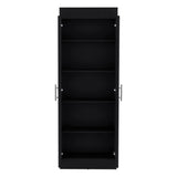 Clinton - Pantry Storage Kitchen Cabinet - Black - Furniture Home Direct