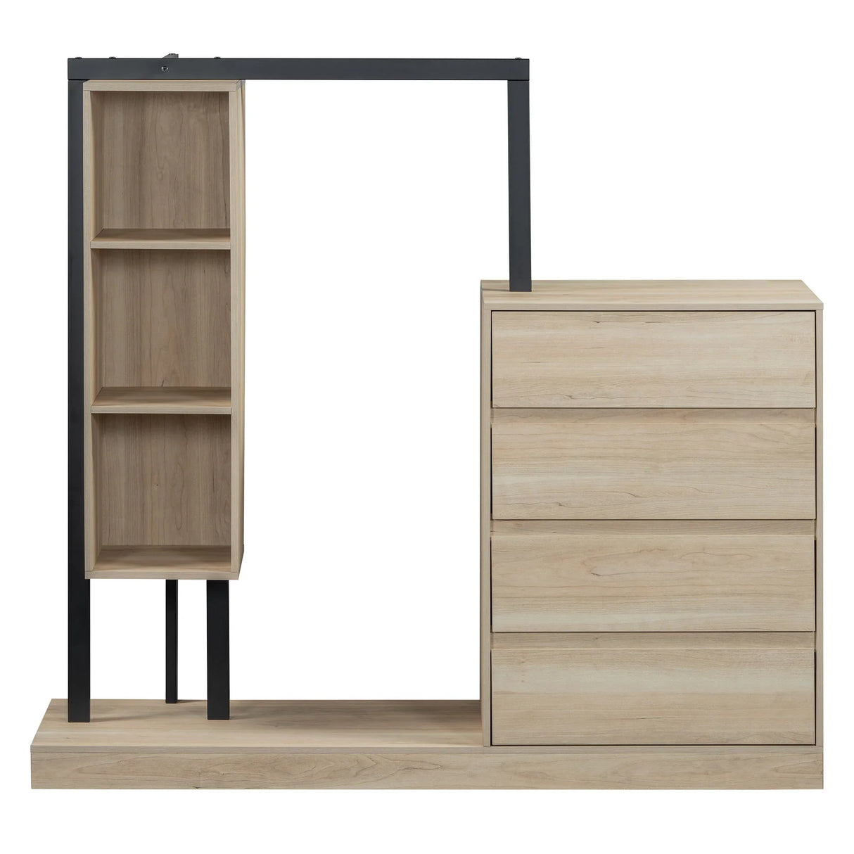 Wardrobe With 4 Drawers And 3 Shelves - Furniture Home Direct