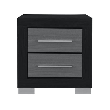 Elsa - 2 Toned Nightstand With Bar Handle And Spacious Drawers - Furniture Home Direct