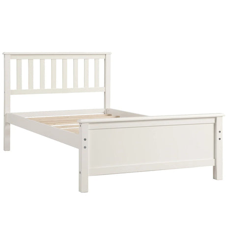 Platform Bed With Headboard, Footboard And Wood Slat Support - Furniture Home Direct