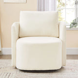 360° Modern Swivel Chair With Upholstered Curved Design - Furniture Home Direct