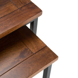 Skyler - 2 Piece Nesting End Table - Dark Cognac Brown - Furniture Home Direct
