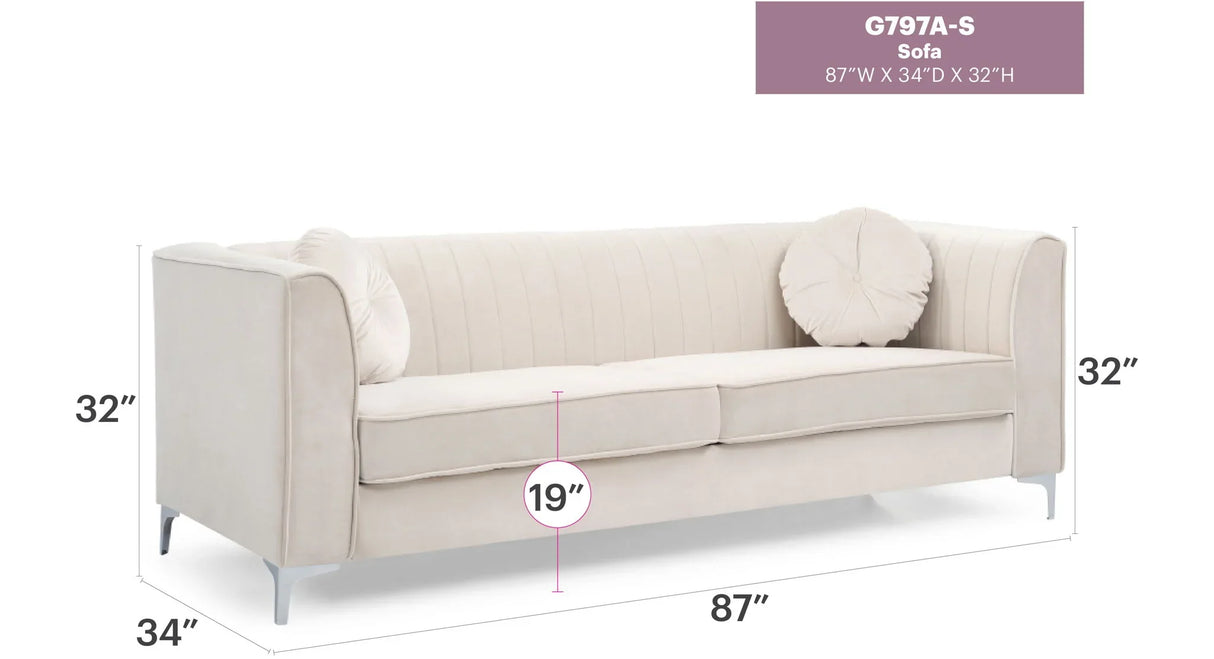 Delray - Micro Suede Sofa - Furniture Home Direct