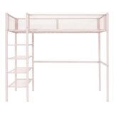 Loft Bed With 4 Tier Shelves And Storage - Furniture Home Direct