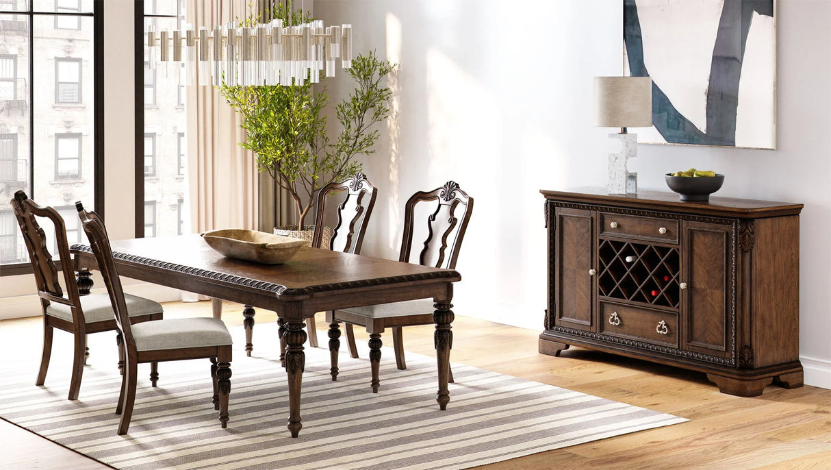 Traditional Server - Mahogany - Furniture Home Direct