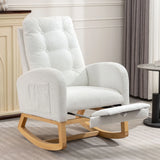Accent Rocking Chair With Footrest, High Back - Furniture Home Direct