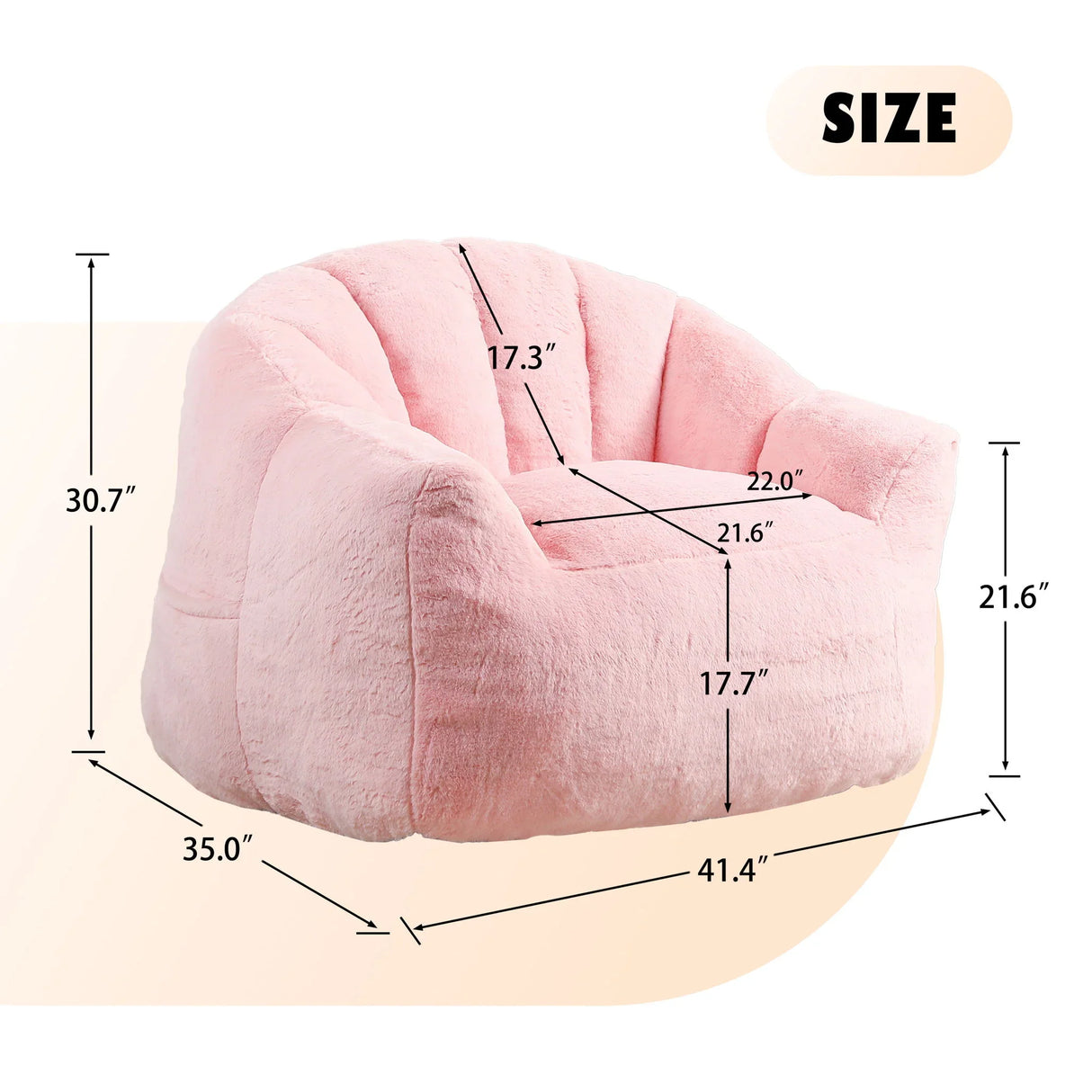 Beanbag Chair, Beanbag Sofa Chair With Armrests Stuffed High Density Foam - Furniture Home Direct