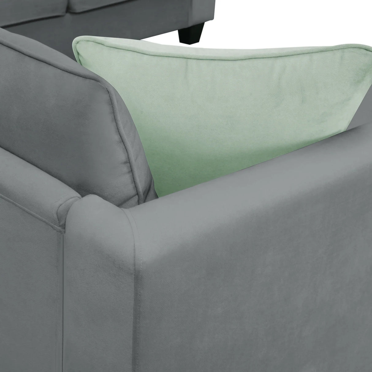 Sectional Sofa Modern Fabric Modular With Ottoman Grey - Furniture Home Direct
