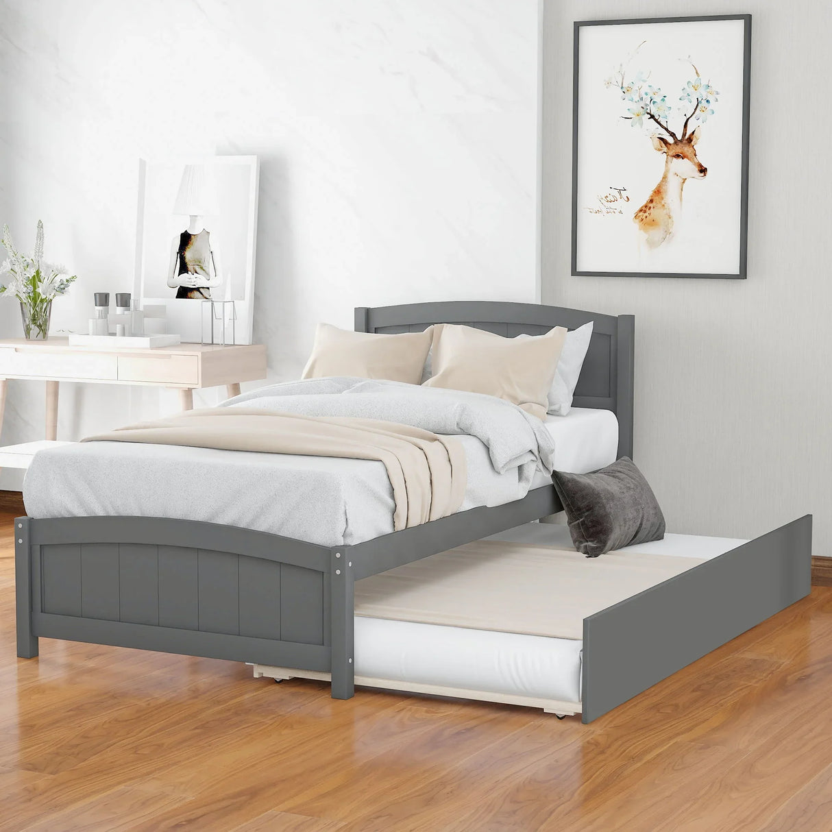 Platform Bed & Headboard, Footboard And Wood Slat Support - Furniture Home Direct