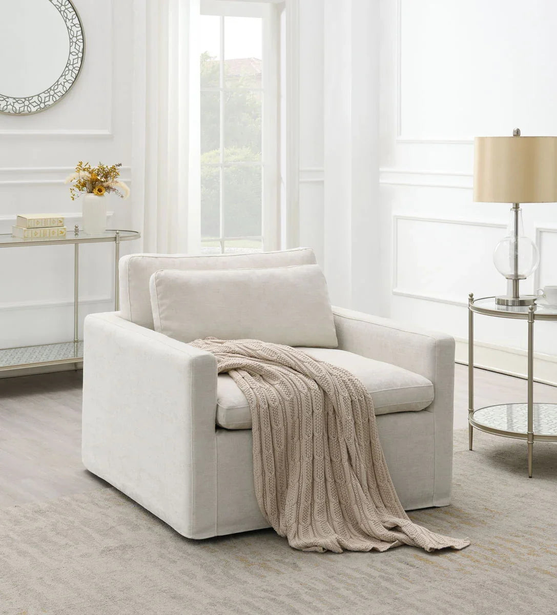 Naveen - Swivel Chair With 1 Toss Pillow - Furniture Home Direct