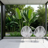Modern Egg Shaped String Chairs (Set of 2) - Furniture Home Direct