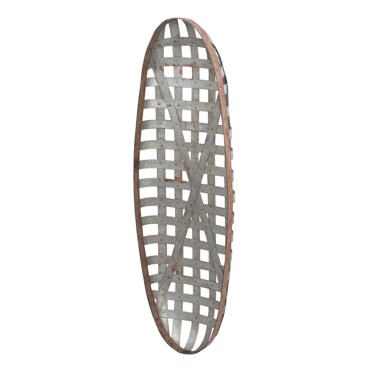 Metal Wall Art With Grid Pattern - Silver - Furniture Home Direct