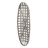 Metal Wall Art With Grid Pattern - Silver - Furniture Home Direct