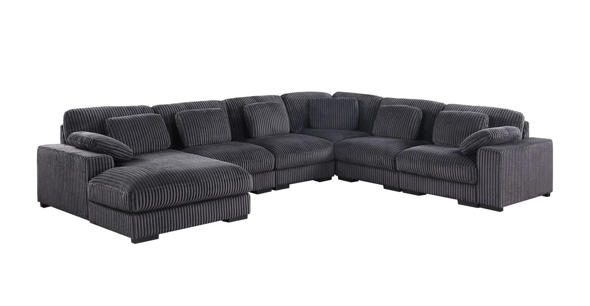 Nadine - Corduroy Modular Corner Sectional Sofa With Left Facing Chaise - Furniture Home Direct