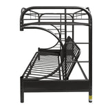 Eclipse - Twin Long Queen Futon Bunk Bed - Black - Furniture Home Direct
