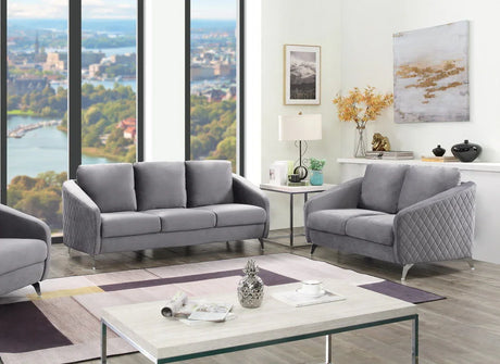 Sofia - Velvet Fabric Living Room Set - Furniture Home Direct