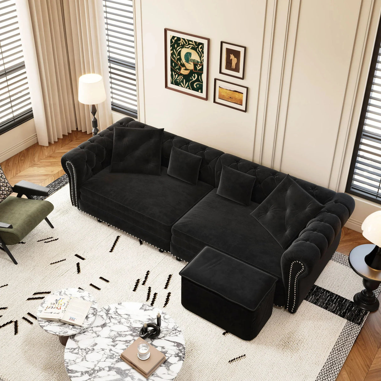 3 In 1 Pull Out Convertible Sleeper Sofa Bed - Furniture Home Direct