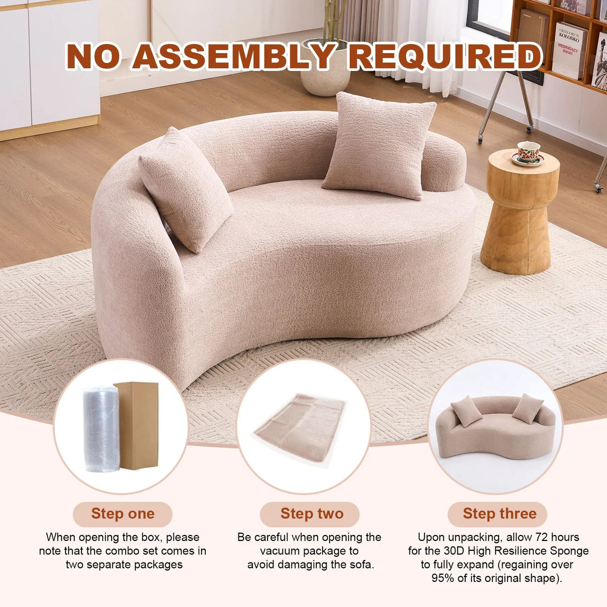Tai Chi - Curved Dual Depth Loveseat - Furniture Home Direct
