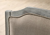Dining Set Weathered Wood Table Upholstered Chairs White - Furniture Home Direct