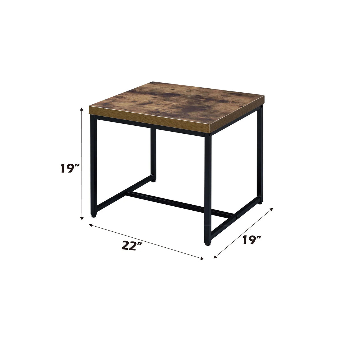 Bob - End Table - Weathered Oak / Black - Furniture Home Direct