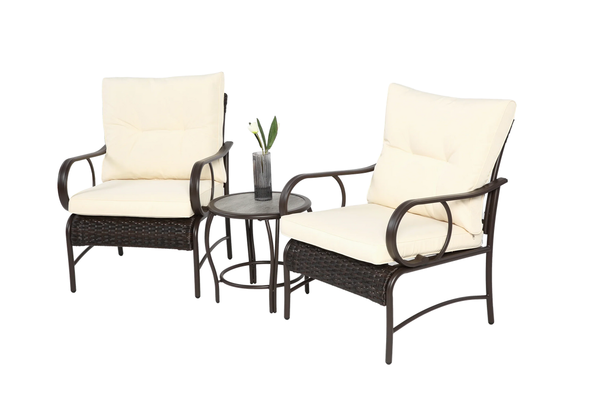 3 Piece Conversation Set - Beige - Furniture Home Direct