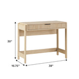 Transitional Reeded Writing Desk With Drawer - Furniture Home Direct