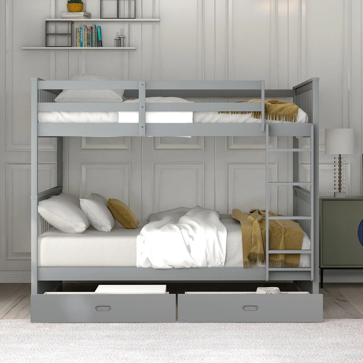 Bunk Bed With Ladders And 2 Storage Drawers - Furniture Home Direct