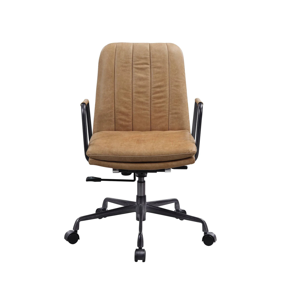 Eclarn - Top Grain Leather Office Chair - Brown - Furniture Home Direct