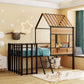 Loft Bed With Roof, Window, Guardrail, Ladder - Furniture Home Direct