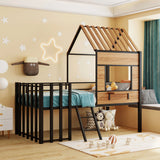 Loft Bed With Roof, Window, Guardrail, Ladder - Furniture Home Direct